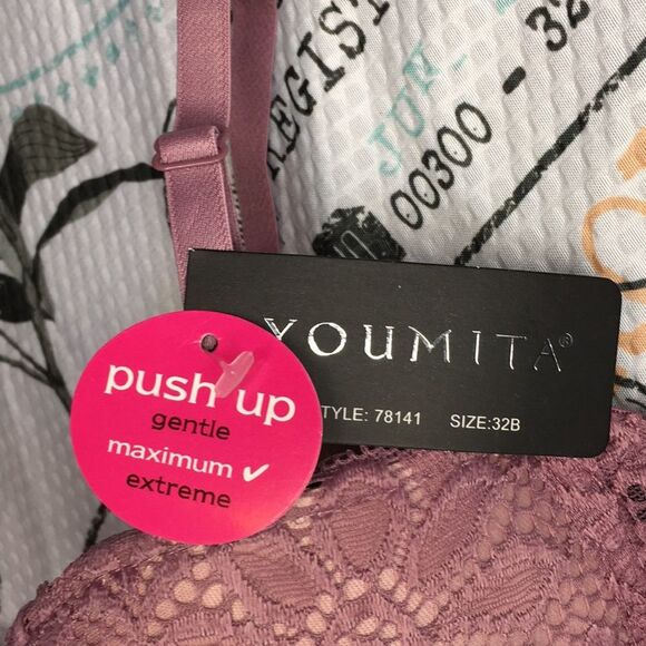 NWT Extreme Push Up Demi Floral Lace Bra - Picture 4 of 9